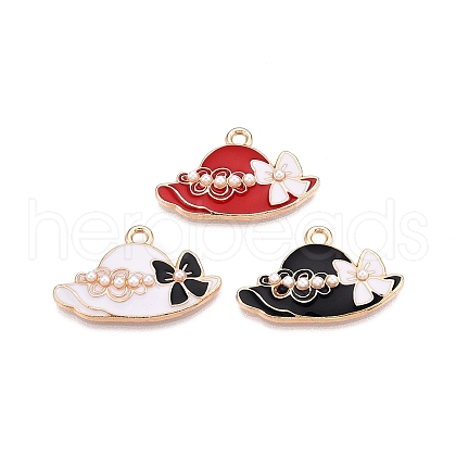 Rack Plating Alloy Enamel Pendants ENAM-N056-422-1