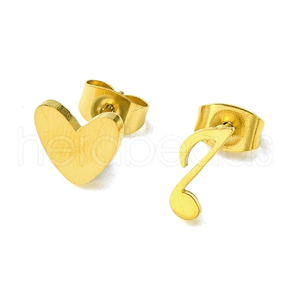 Thanksgiving Day Theme 304 Stainless Steel Stud Earrings EJEW-B041-01G-05-1