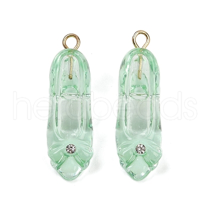 Transparent Resin Rhinestone Pendants RESI-Q021-01B-1