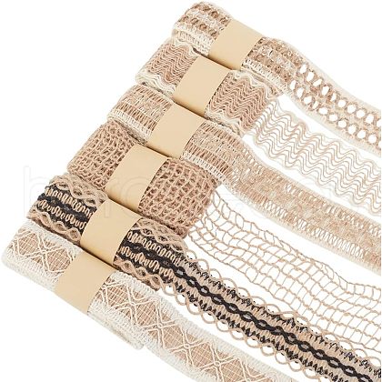 Olycraft 6 Bundles 6 Styles Burlap Ribbon OCOR-OC0001-18-1