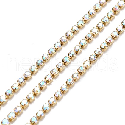 2 Colors Crystal & Crystal AB Rhinestone Cup Chains CHC-FS0001-01-1