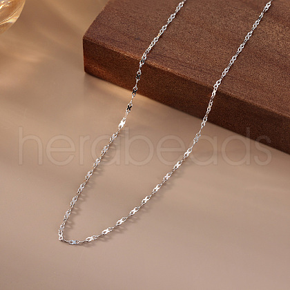 925 Sterling Silver 8 Link Chain Necklaces for Women NJEW-A048-02B-P-1