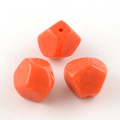 Imitation Gemstone Acrylic Beads X-OACR-R034-11-1