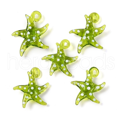 Handmade Lampwork Pendants LAMP-C015-02E-1