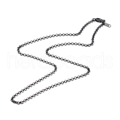 304 Stainless Steel Rolo Chain Necklaces NJEW-JN03569-02-1