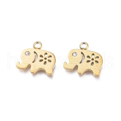 Ion Plating(IP) 304 Stainless Steel Charms X-STAS-L245-005G-1