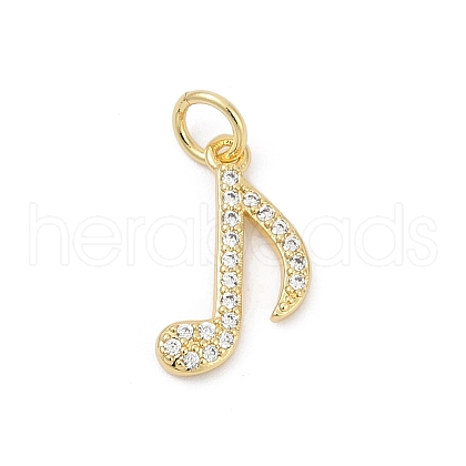 Brass Pave Cubic Zirconia Pendants KK-U062-29G-1
