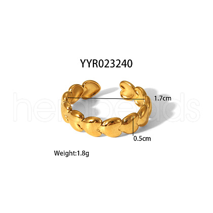 Stainless Steel Cuff Rings Fashion Jewelry for Women LV3247-2-1