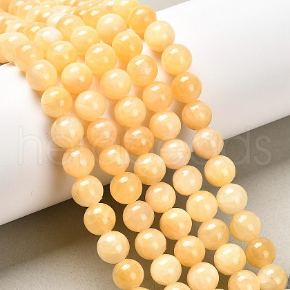 Natural Topaz Jade Beads Strands G-E266-11A-8mm-1