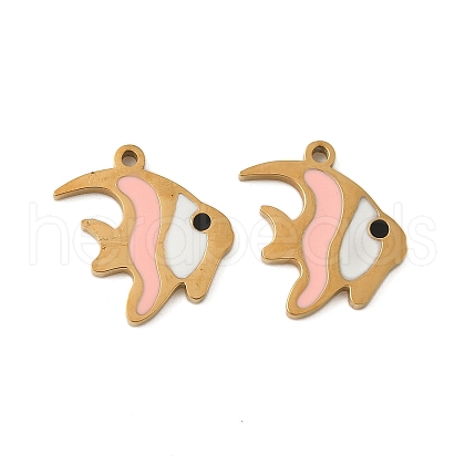 304 Stainless Steel Enamel Pendants STAS-Z139-03G-02-1