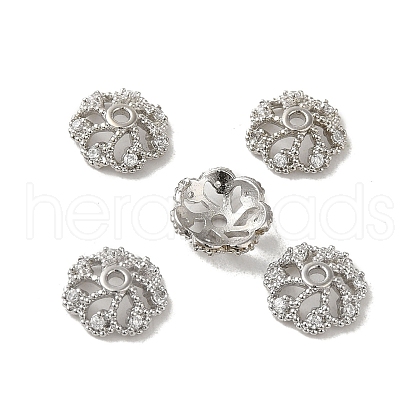 Rack Plating Brass Beads Caps KK-B088-02B-P-1