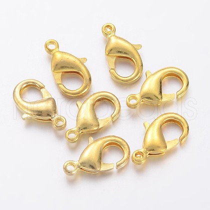 Brass Lobster Claw Clasps KK-904-G-NF-1