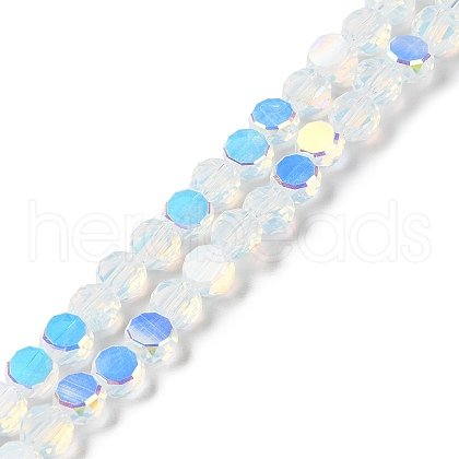 Transparent Electroplate Glass Beads Strands GLAA-Q099-I01-07-1