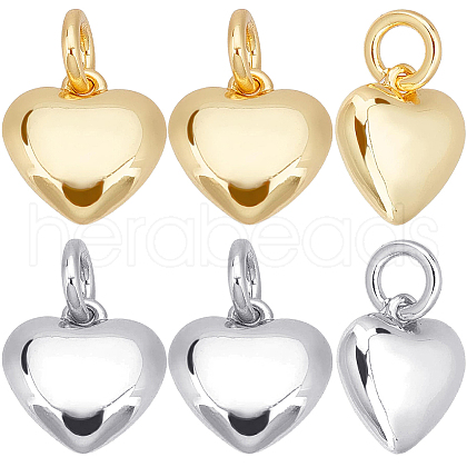 Beebeecraft 10Pcs 2 Colors Brass Pendants KK-BBC0012-45-1