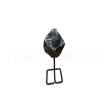 Natural Smoky Quartz Lamp with Metal Holder Ornament PW-WG598C7-07-1