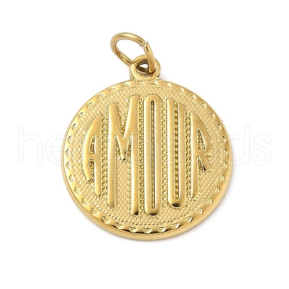304 Stainless Steel Pendants STAS-M120-07B-G-1