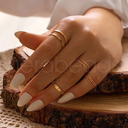 4Pcs Alloy Finger Rings WG0612F-05-1