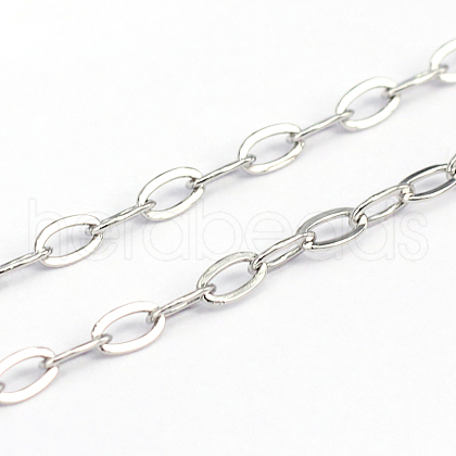 Tarnish Resistant 304 Stainless Steel Cable Chains CHS-O005-18A-1