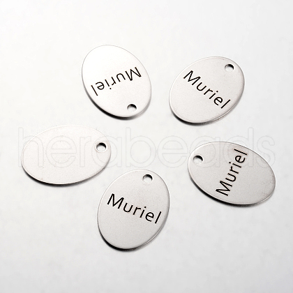 Non-Tarnish Spray Painted Stainless Steel Pendants STAS-I048-E02-1