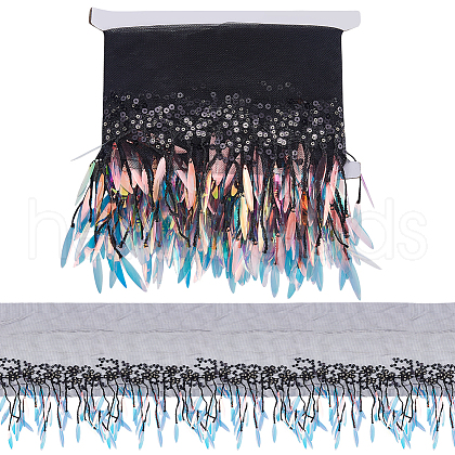 Polyester Tassel Lace Ribbon OCOR-WH20006-02B-1
