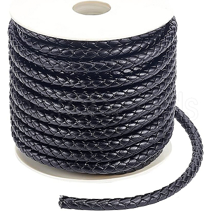 PU Imitation Leather Braided Cord WL-WH0003-14A-1