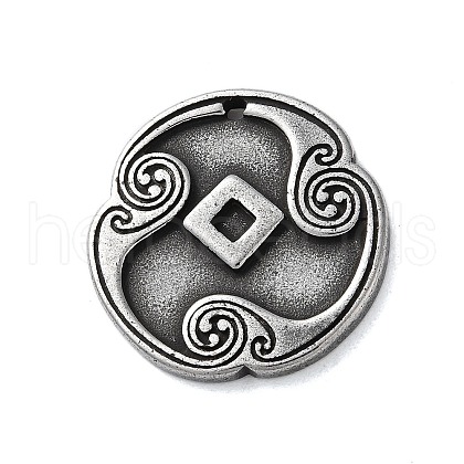 Rune Letters Alloy Pendants PALLOY-S193-01AS-23-1
