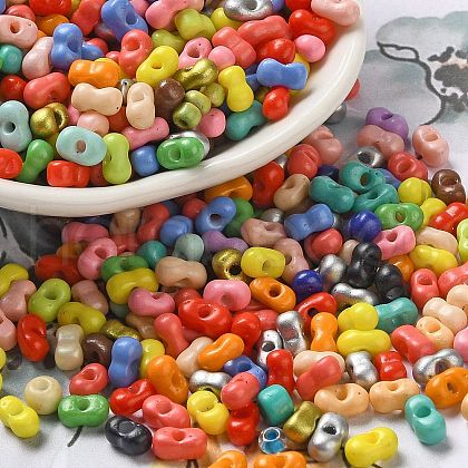 Baking Paint Glass Seed Beads SEED-K009-01A-01-1