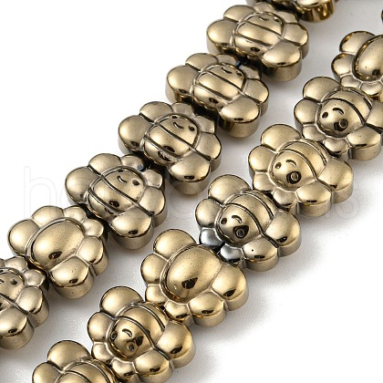 Electroplated Synthetic Non-magnetic Hematite Beads Strands G-Z032-D02-05E-1