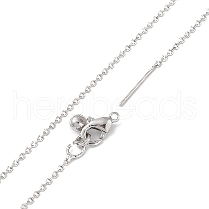 Brass Cable Chain Necklaces KK-P266-01P-1