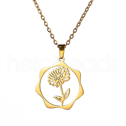 Stainless Steel Pendant Necklace PW-WG26640-02-1