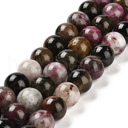 Natural Tourmaline Beads Strands G-B048-B02-03-1