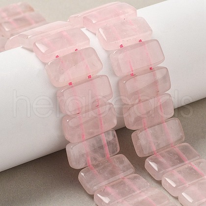 Natural Rose Quartz Beads Strands G-L619-A01-20x10mm-1