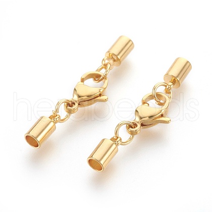 304 Stainless Steel Lobster Claw Clasps STAS-L215-08A-1