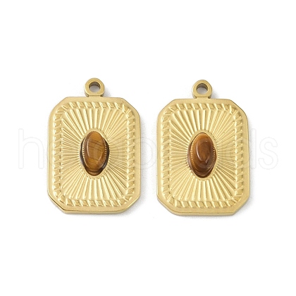 Natural Tiger Eye Pendants STAS-R233-06A-G-1