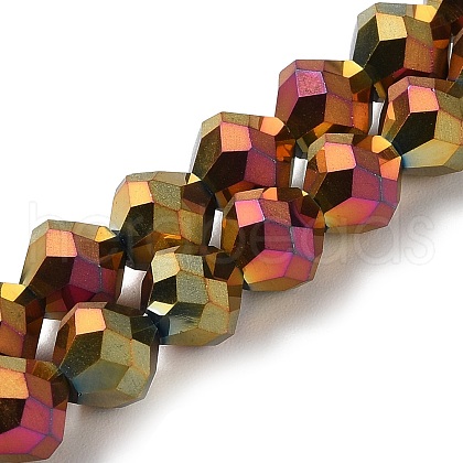 Electroplate Glass Beads Strands EGLA-I019-FP01-1