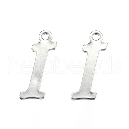 Non-Tarnish 304 Stainless Steel Letter Charms X-STAS-F039-01I-P-1