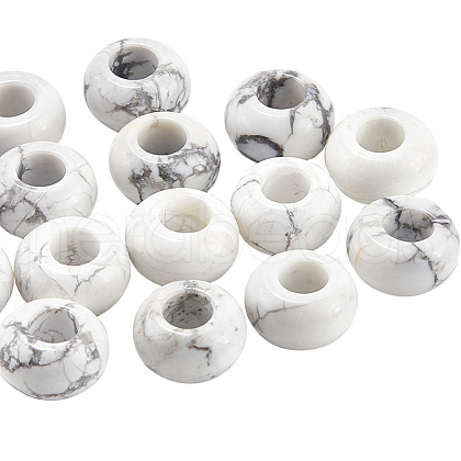 SOFPLATE 20Pcs Natural Howlite European Beads G-SP0001-01B-07-1