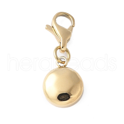 304 Stainless Steel Flat Round Pendant Decoration STAS-S165-07G-1