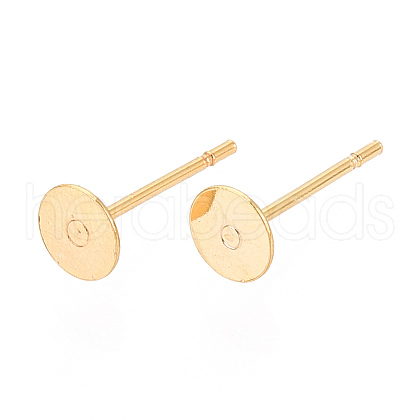 Brass Stud Earring Findings KK-T020-136G-1