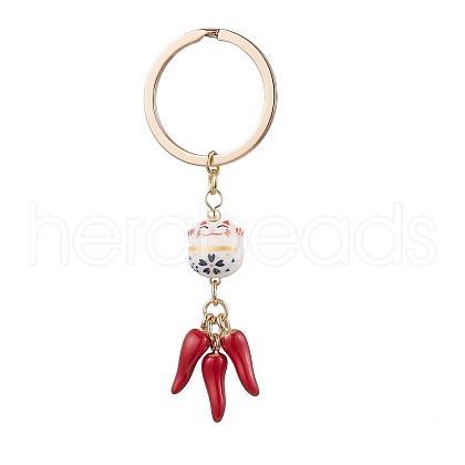 Porcelain & Alloy Enamel Keychain KEYC-JKC01156-05-1