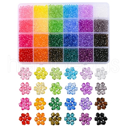 5760Pcs 24 Colors Transparent Acrylic Beads TACR-YW0001-62-1