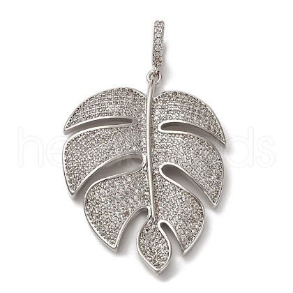 Brass Micro Pave Cubic Zirconia Pendants KK-U076-07P-1