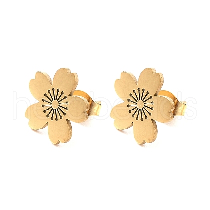 304 Stainless Steel Stud Earrings EJEW-K285-06G-1