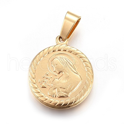 201 Stainless Steel Pendants STAS-O111-03G-1