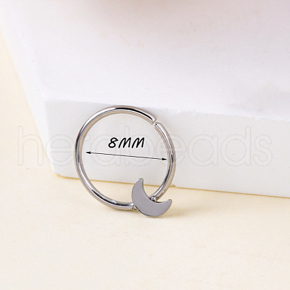 Bohemian Style 304 Stainless Steel Hoop Nose Rings FS-WG96CDA-05-1