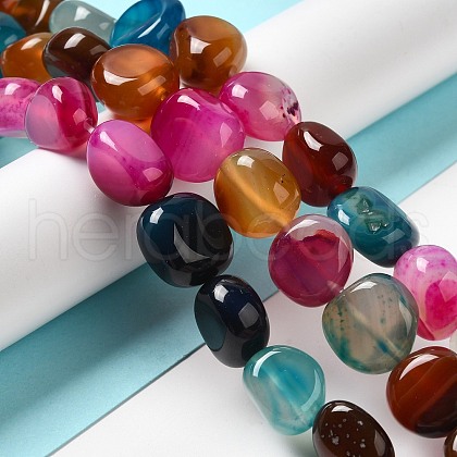 Natural Agate Beads Strands G-H295-D01-07-1