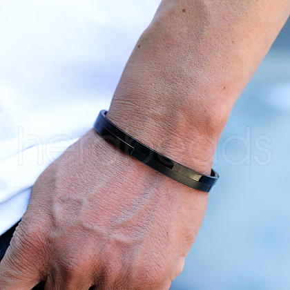 Stainless Steel Plain Bangles LH4419-3-1