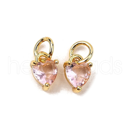 Brass Micro Pave Cubic Zirconia Charms KK-P192-08-G08-1