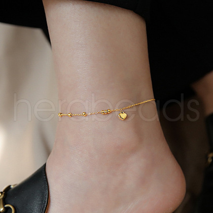 Stainless Steel Charm Anklets for Women WG18C2B-19-1