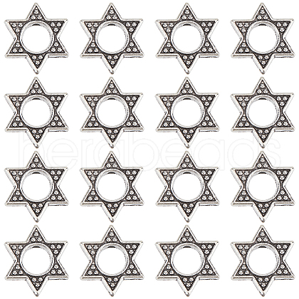 SUNNYCLUE 60Pcs Tibetan Style Zinc Alloy Bead Frame FIND-SC0010-42-1